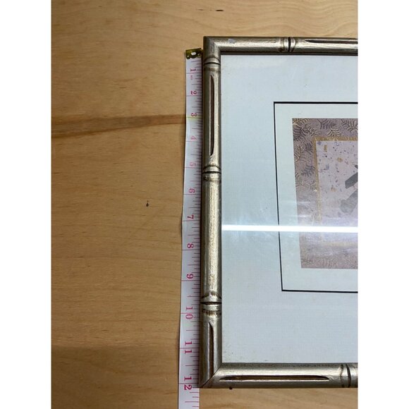 Framed Asian Inspired Art Prints Spring & Winter Bamboo-Style Silver Frame Set 2 - Picture 5 of 8